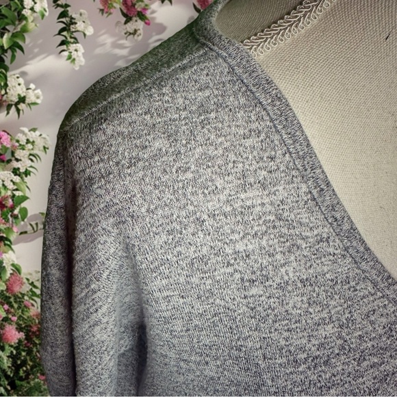Rag & Bone Heather Gray Marled Slouchy V-Neck Knit Long Sleeve Top Size XS - Picture 10 of 10
